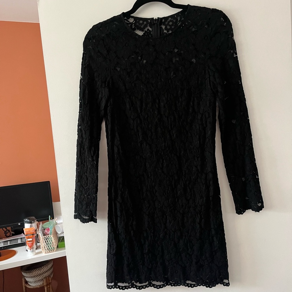 Black Long Sleeve Lace Dress